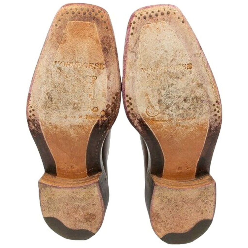 Bettanin & Venturi Italy Mens 7 Brown Norvegese Double Split Oxfords Dress Shoes - Picture 4 of 10